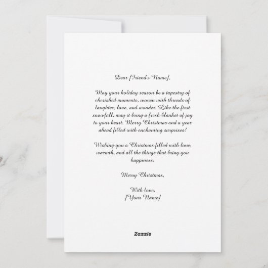 フォークロアの魔法: ロウィッチにインスパイアされたクリスマス シーズンカード (裏面)