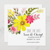 フォークロア フラワー ガーデン 保存日付のお知らせ セーブザデート (正面/裏面)