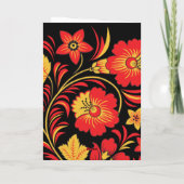 フォークロシアのアートホクロマ誕生日カード カード (裏面)