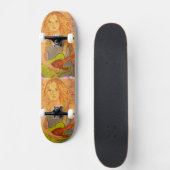 フォークロック女の子プレイイン電気 スケートボード (正面)