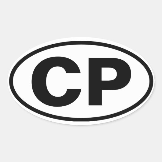 フォークロトナパーク「CP」 楕円形シール (正面)