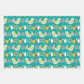 フォークロリコ模様セットA ラッピングペーパーシート (正面)