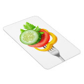 フォーク上の野菜 マグネット (右側)