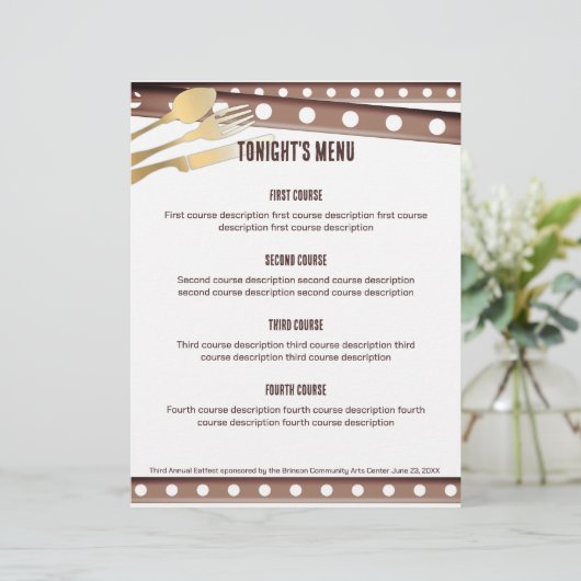 フォーク付きトマトスプーンナイフレシピインサート