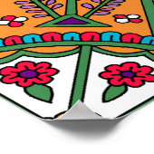 フォーク伝統的アートアロバーデザインアート，エスニック， ba ポスター (角)