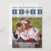 フォーク伝統的アートノルディッククリスマスフォト シーズンカード (正面)