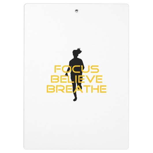 フォーク信じスリーイエロランニングーフィットネス クリップボード (裏面)