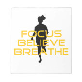 フォーク信じスリーイエロランニングーフィットネス ノートパッド (正面)