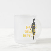 フォーク信じスリーイエロランニングーフィットネス フロストグラスマグカップ (正面右)