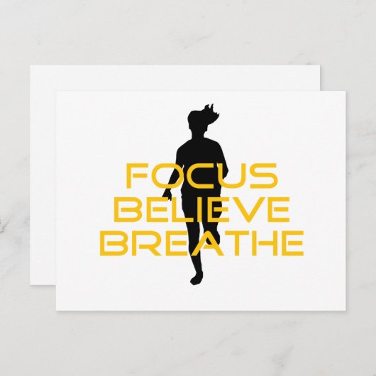 フォーク信じスリーイエロランニングーフィットネス ポストカード (正面/裏面)