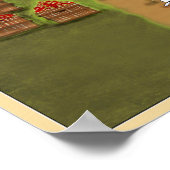 フォーク初期のアートオールドカントリーストアファーム動物 ポスター (角)