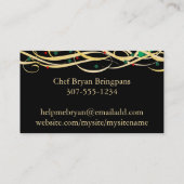 フォーク刺しトマトスパゲッティケータリングb、緑豊かなパ… 名刺 (裏面)