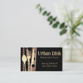フォーク刺しトマトスプーンナイフダイニンケータリングブ… 名刺 (スタンド正面)