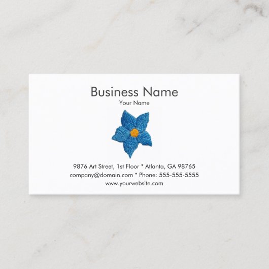 フォーク刺繍名刺テンプレート 名刺 (正面)