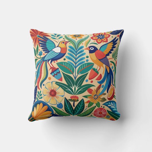 フォーク動植物 クッション (裏面)