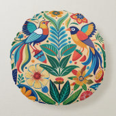 フォーク動植物 ラウンドクッション (正面)