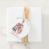 フォーク北欧の冬のミッテンスメリークリスマス フェイバータグ (インサイチュ)