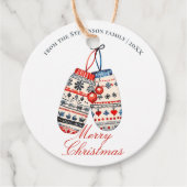 フォーク北欧の冬のミッテンスメリークリスマス フェイバータグ (正面)