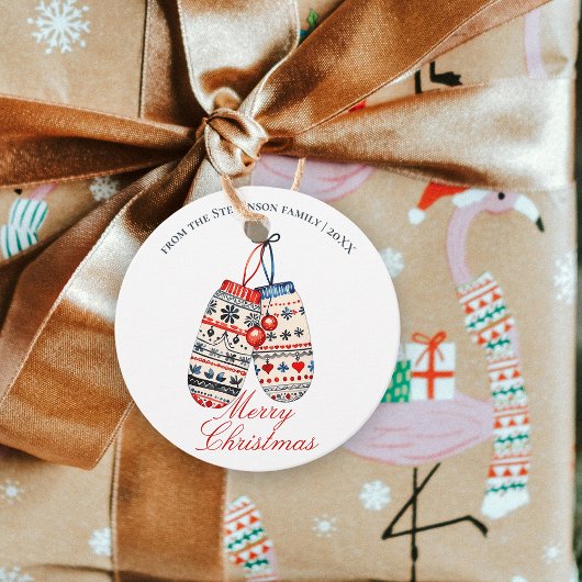 フォーク北欧の冬のミッテンスメリークリスマス フェイバータグ