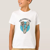 フォーク善おもしろい酒器パン Tシャツ (正面)