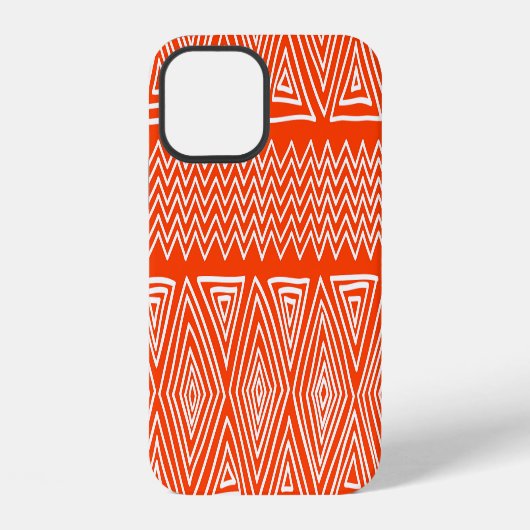 フォーク型枠、民族幾何学的シームレス。 iPhoneケース (裏面)