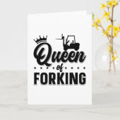 フォーク式フォークリフト運転車のクイーン カード (黄色い花)