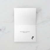 フォーク手描きお洒落フラワー縁どズ結婚ズ サンキューカード (内部)