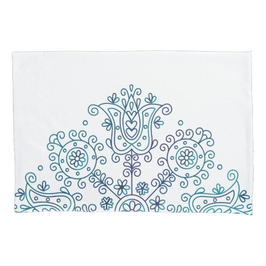 フォーク曼荼羅 枕カバー (正面)