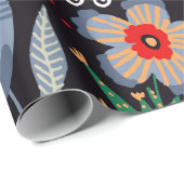 フォーク模様、鮮やかでシームレスな繊維デザイン  ラッピングペーパー (ロールコーナー)