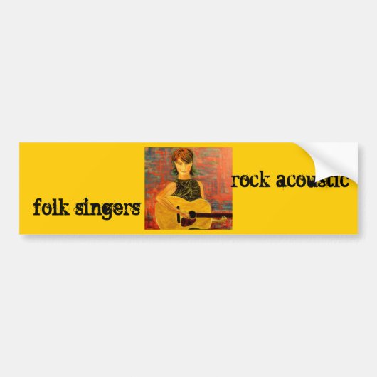 フォーク歌手ロック… バンパーステッカー (正面)