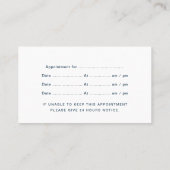 フォーク歯医者のロゴモダンアポイントメント 名刺 (裏面)