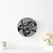 フォーク浮上 ラウンド壁時計 (ホーム)