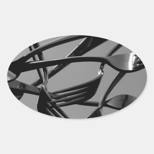 フォーク浮上 楕円形シール (正面)