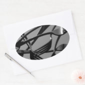 フォーク浮上 楕円形シール (封筒)