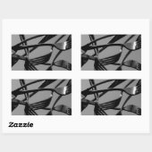 フォーク浮上 長方形シール (シート)