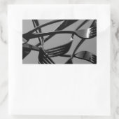 フォーク浮上 長方形シール (バッグ)