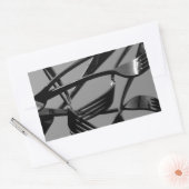 フォーク浮上 長方形シール (封筒)