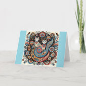 フォーク猫 サンキューカード (正面)