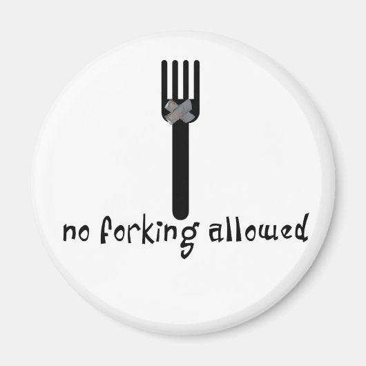 フォーク禁止 マグネット (正面)