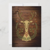 フォーク素朴アートクリスマストインデア招待状 招待状 (裏面)