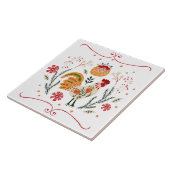 フォーク素朴アートルースター タイル (側面)