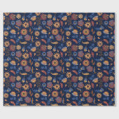 フォーク素朴フローラ ラッピングペーパー (フラット)