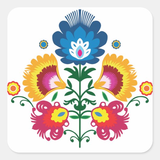 💛💚💙フォーク組成 スクエアシール (正面)