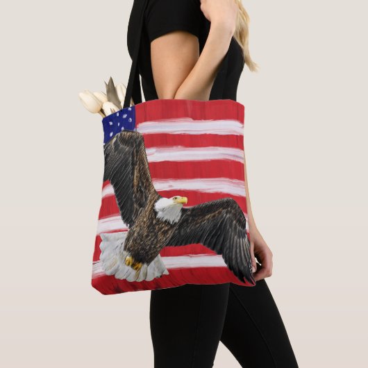 フォーク絵を描アート国旗 トートバッグ (クローズアップ)