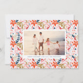 フォーク編集可能クリスマスフローラ植物写真 シーズンカード (正面)