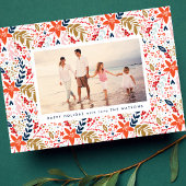 フォーク編集可能クリスマスフローラ植物写真 シーズンカード