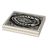 フォーク美術魚デザイン粘土用ゴム印 ラバースタンプ (スタンプ)