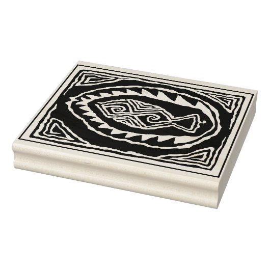 フォーク美術魚デザイン粘土用ゴム印 ラバースタンプ (スタンプ)