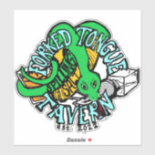 フォーク舌タバーンカスタムカットビニールステッカー シール (シート)