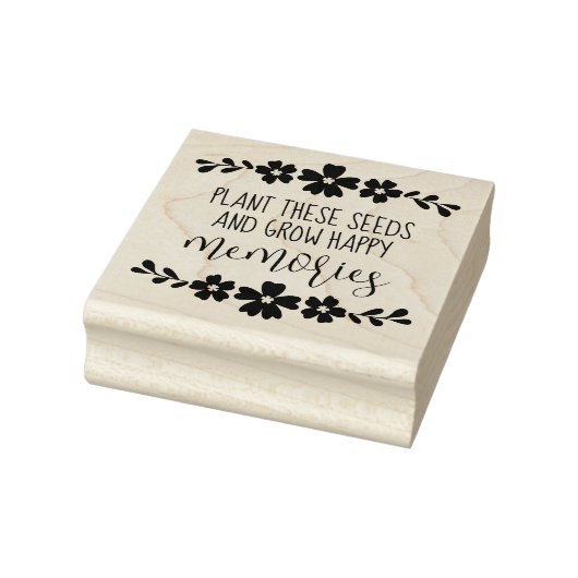 フォーク花の植物の種子は幸せな思い出を成長 ラバースタンプ (スタンプ)